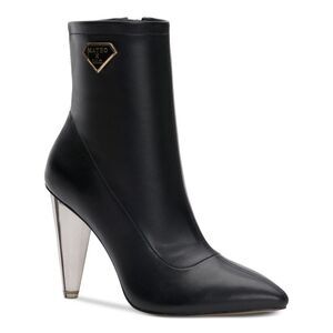 METEO Womens Black Arch Support Luisa Pointed Toe Stiletto Zip-Up Booties 9.5 M